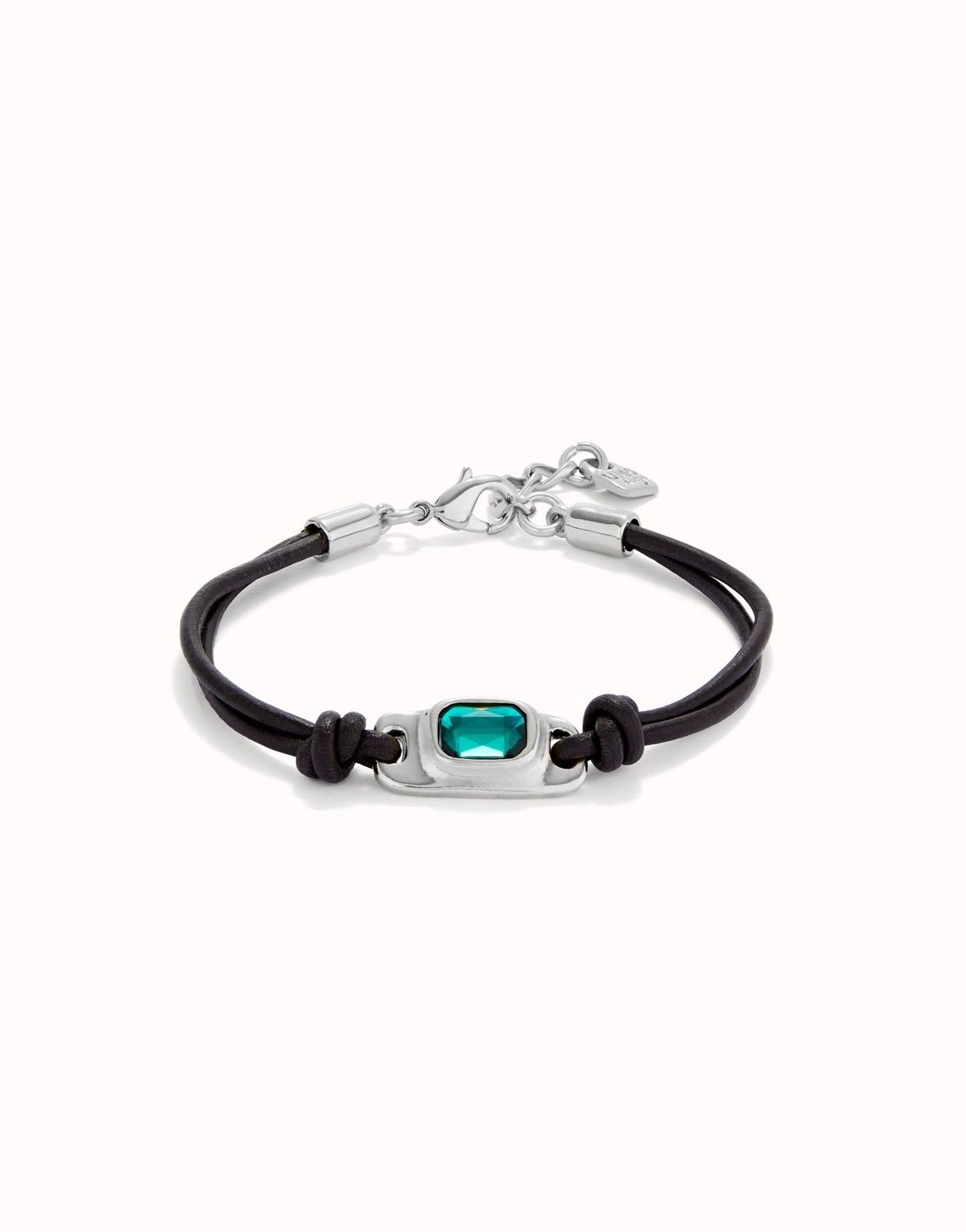 Ser Magnetica Leather Bracelet w/Green