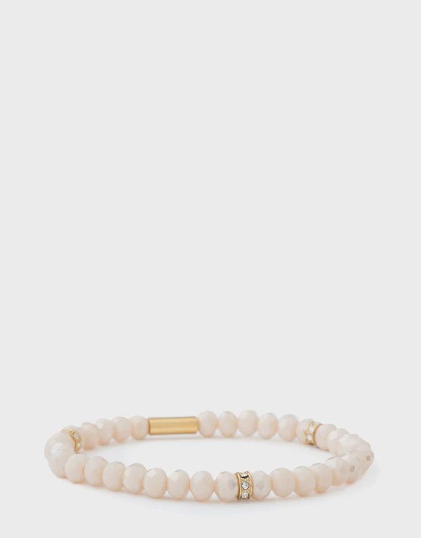 6mm Stretch Bracelet-, Description: Cream
