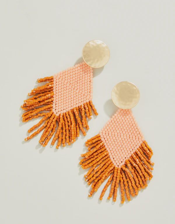 Bitty Bead Earrings Pink/Orange