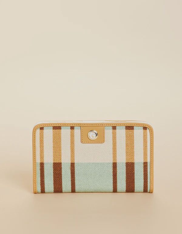 Kalalanta Plaid Cream Snap Wallet