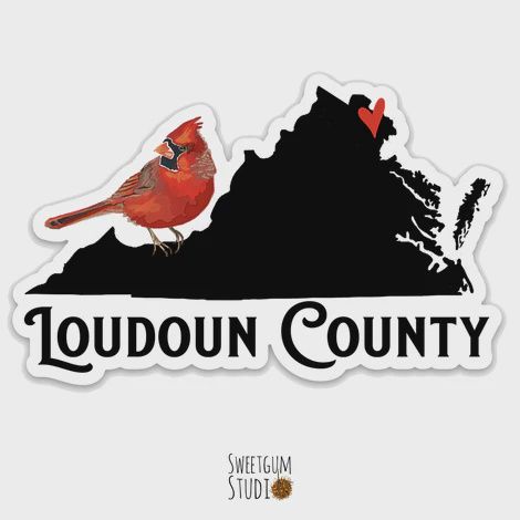 Loudoun County Virginia Die Cut Sticker  - State