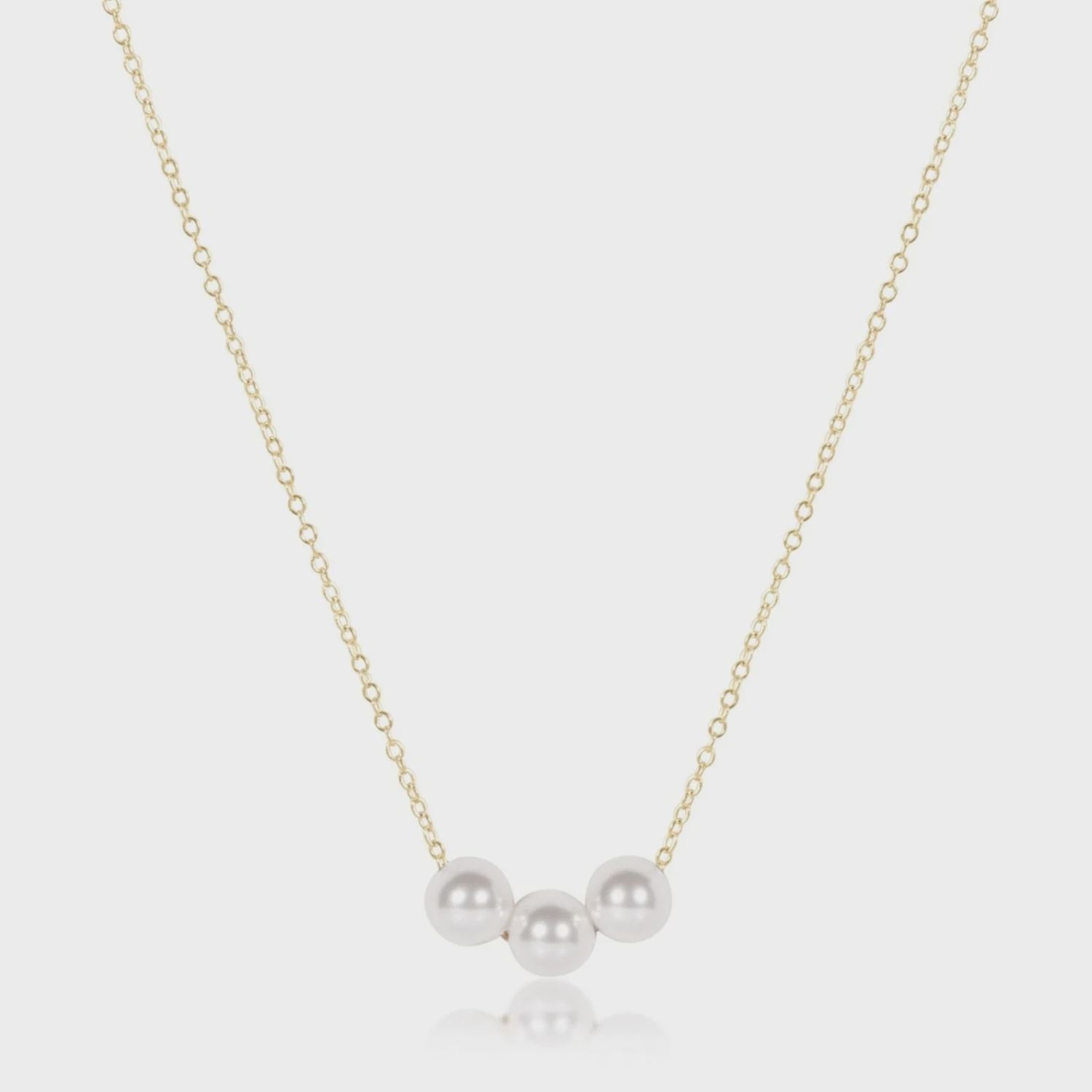 16&quot; Necklace Gold - Joy Pearl 6mm