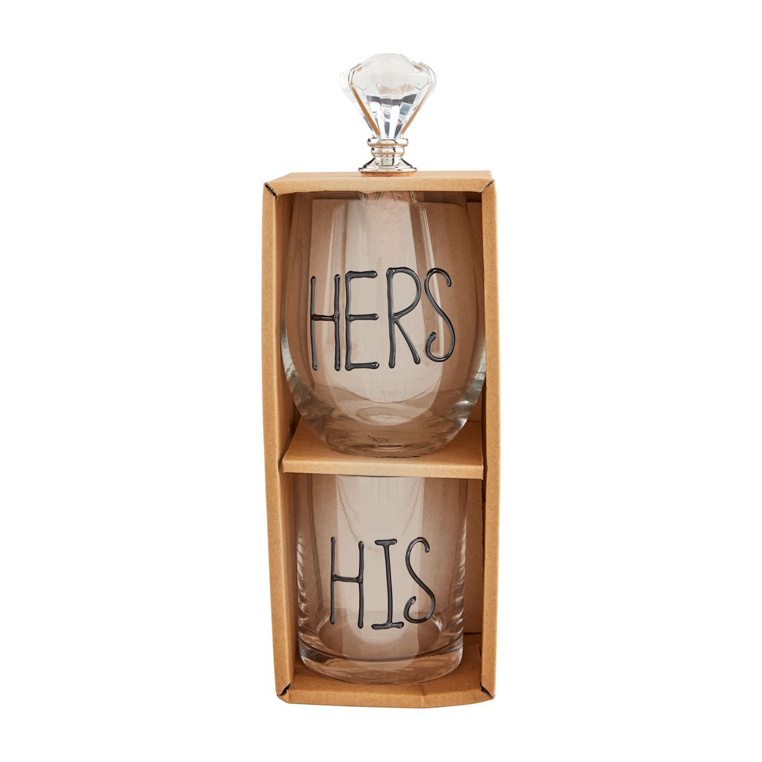His &amp; Hers Glass &amp; Stopper Set