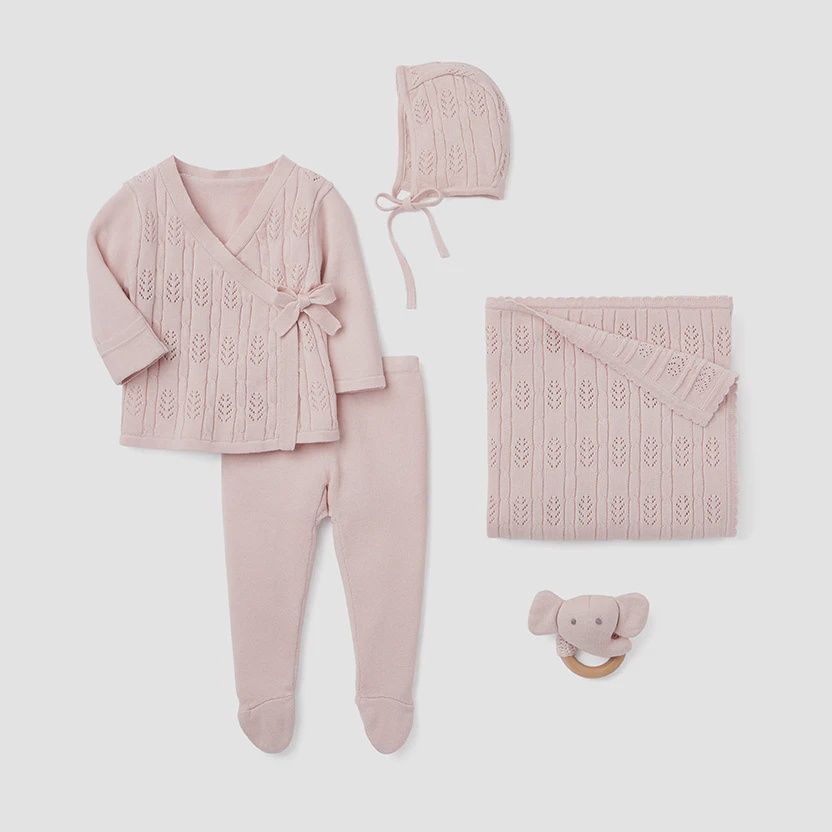 Blush Baby Layette Set w/ Box, Colour: Pink
