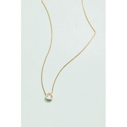 SP Lighthouse Necklace 18&quot; Cubic Zirconia, Colour: Gold
