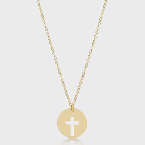 16&quot; Necklace Gold - Blessed Disc