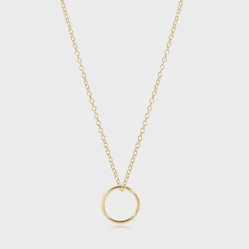 16&quot; Necklace Gold - Halo Gold Charm