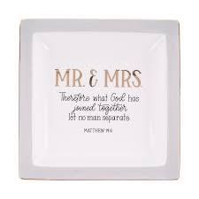 Mr. &amp; Mrs.  Joined Together Trinket Tray