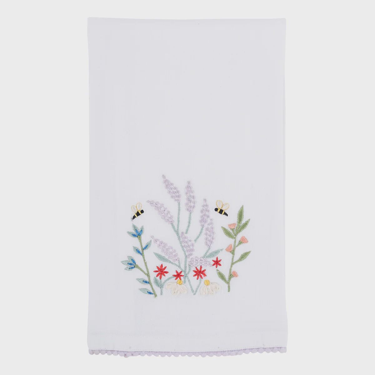 Lilac and Bees Tea Towel