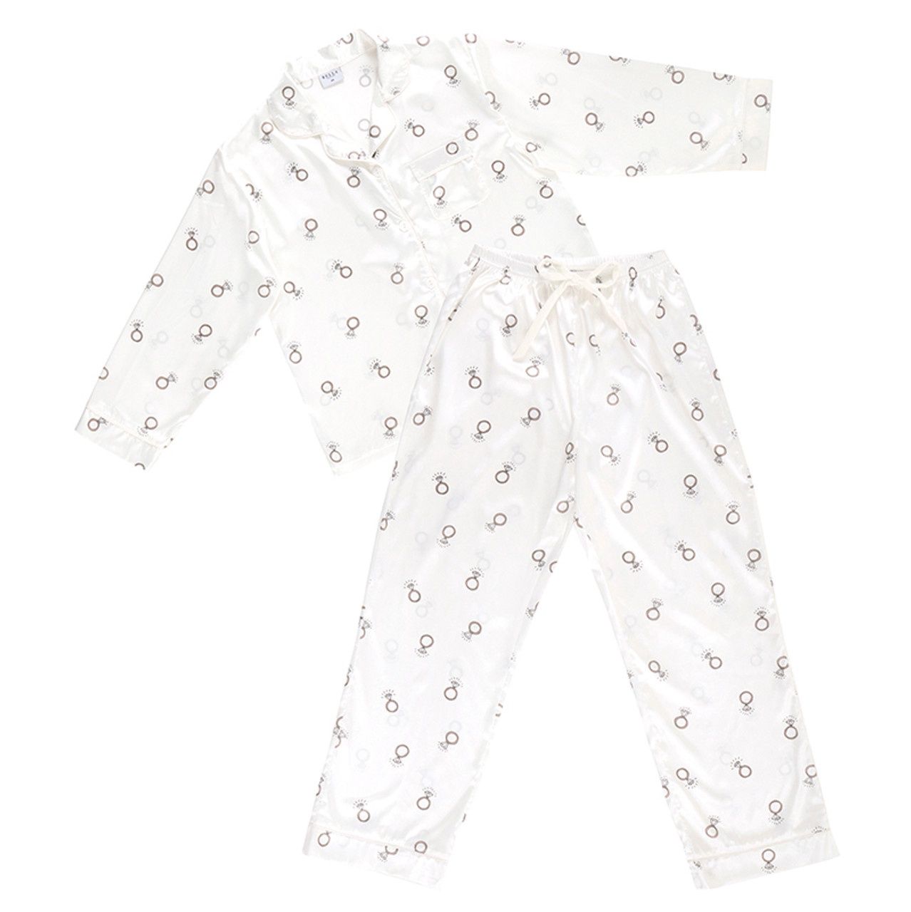 PJ Set, Description: L/S White Rings, Size: S
