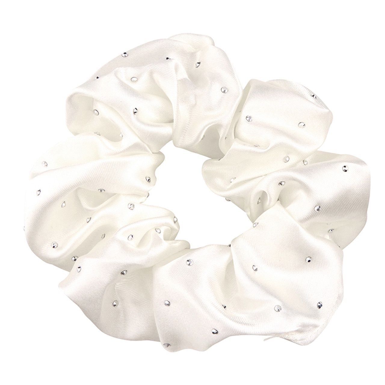 Rhinestone Scrunchie, Colour: Ivory