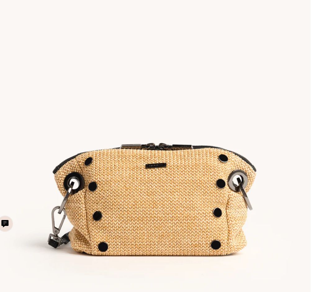 Daniel Crossbody Clutch Sml - Chaparral Raffia/Gunmetal