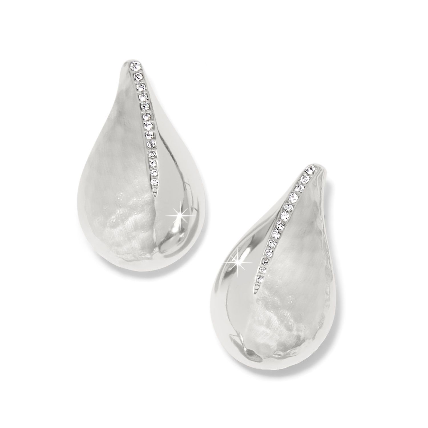 Nile Large Post Earrings, Colour: Silver
