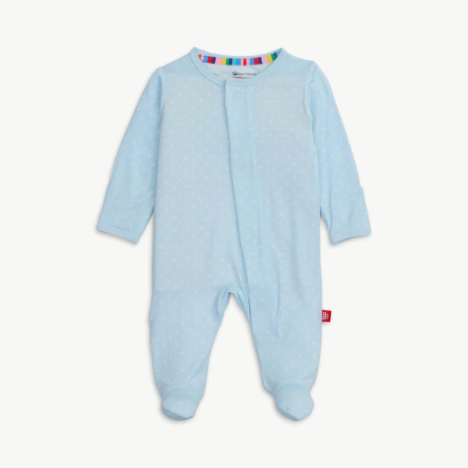 Pin Dot Blue Modal Magnetic Parent Favorite Footie, Size: NB