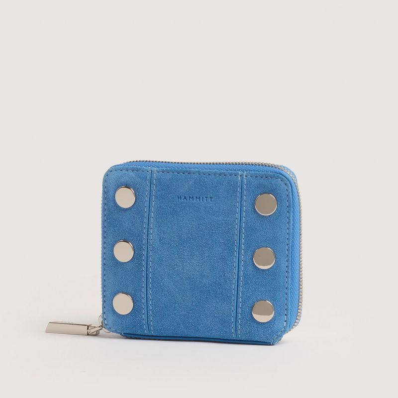 5 North  Hydrangea Suede/Silver Leather Wallet