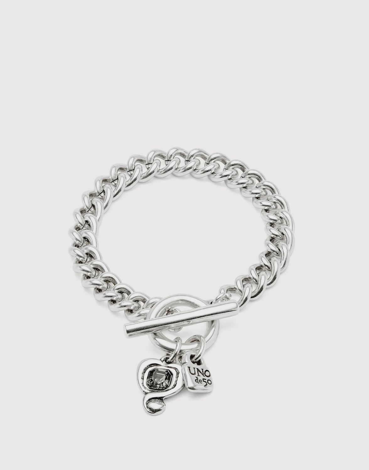 Ser Expresiva Curb Link Chain Bracelet, Colour: Silver
