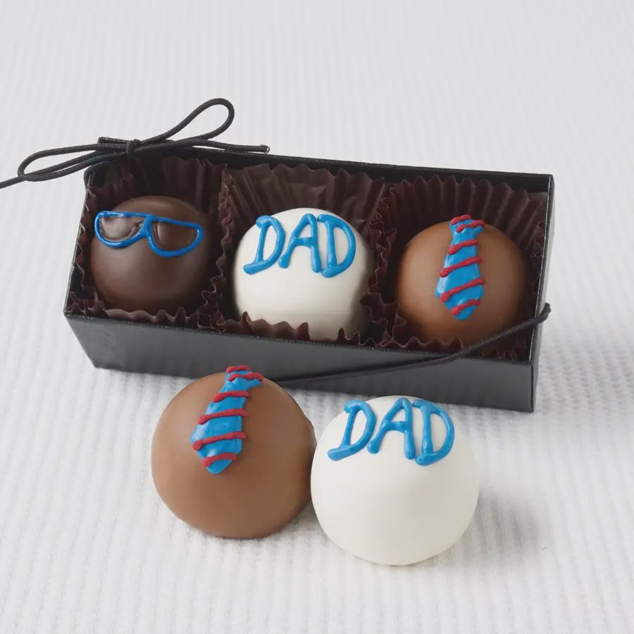 3pc Boxed Dad Fudge Love Truffles