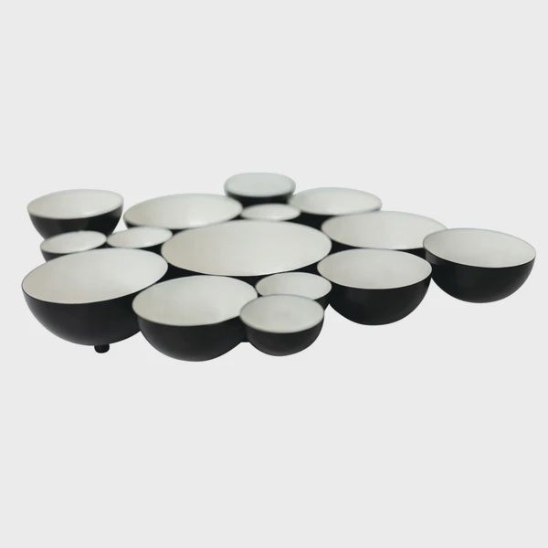 black and white bubble bowl