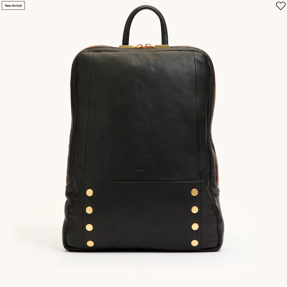 Hunter Backpack Large - Black/Brushed Gold Red Zip