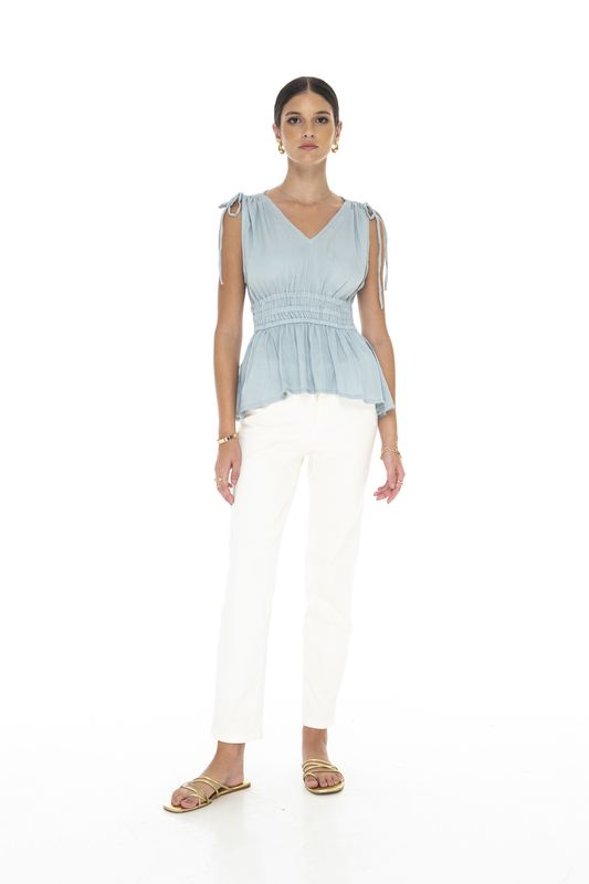 Modal Ola Top - Sky Blue