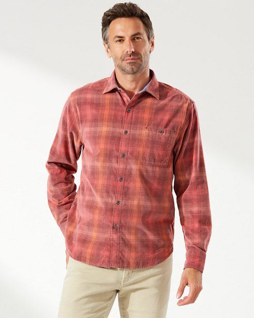 Coastline Cord Redwood Check Long-Sleeve Shirt
