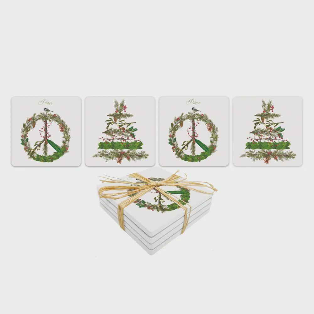 Peace on Earth Dolomite Coaster Set