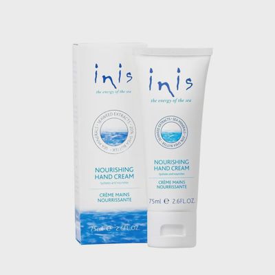 INIS Nourishing Hand Cream with Shea Butter and Argan Oil, 2.6 fl. oz. jar on white background