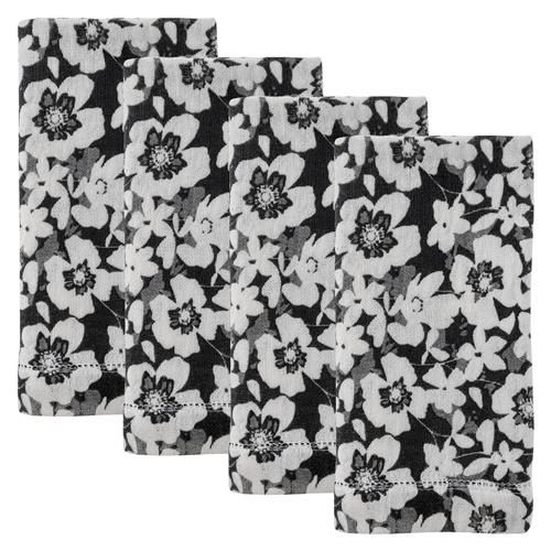 Dinner Napkins Set of 4 - Ink Floral