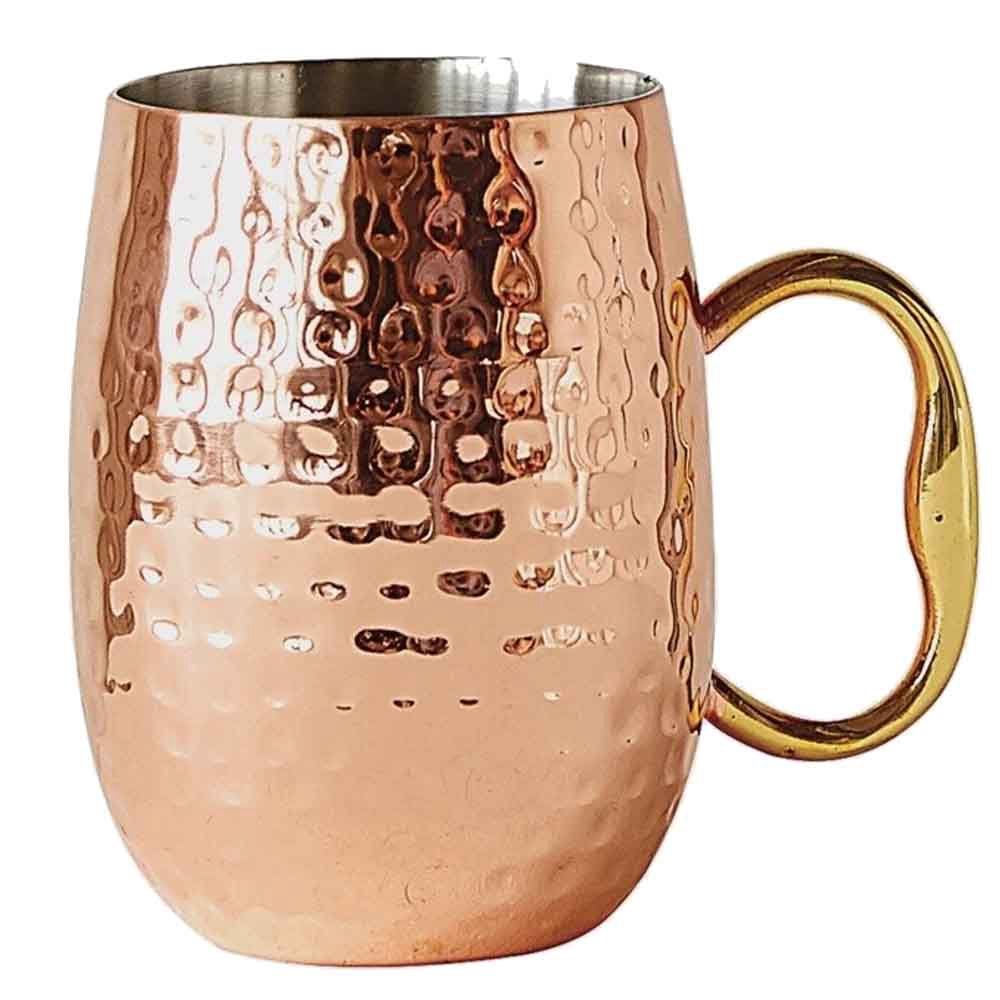 Hammered Stainless Steel Mule Mug, Copper Finish