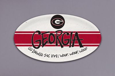 Georgia Bulldogs Melamine Oval Serving Plate