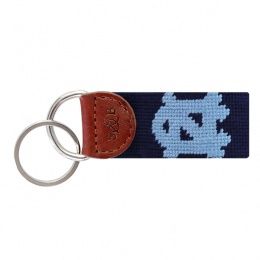 North Carolina (Dark Navy) Needlepoint Key Fob