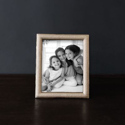 Beatriz Ball 8x10 photo frame in gold shagreen finish, isolated on white background