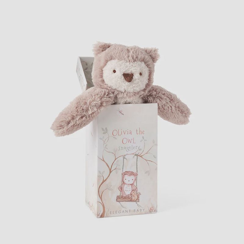 Owl Snuggler Plush Security Blanket with Gift Box