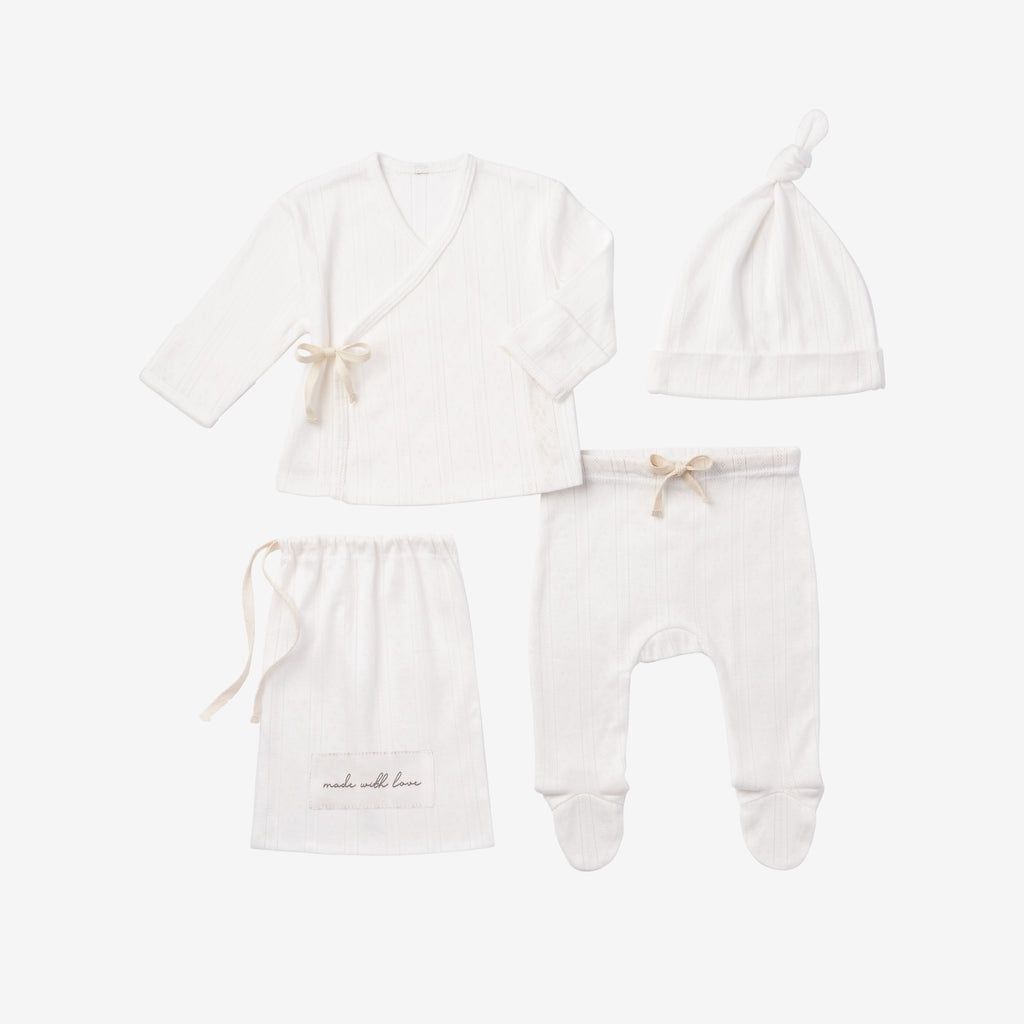 WHITE POINTELLE LAYETTE GIFT SET