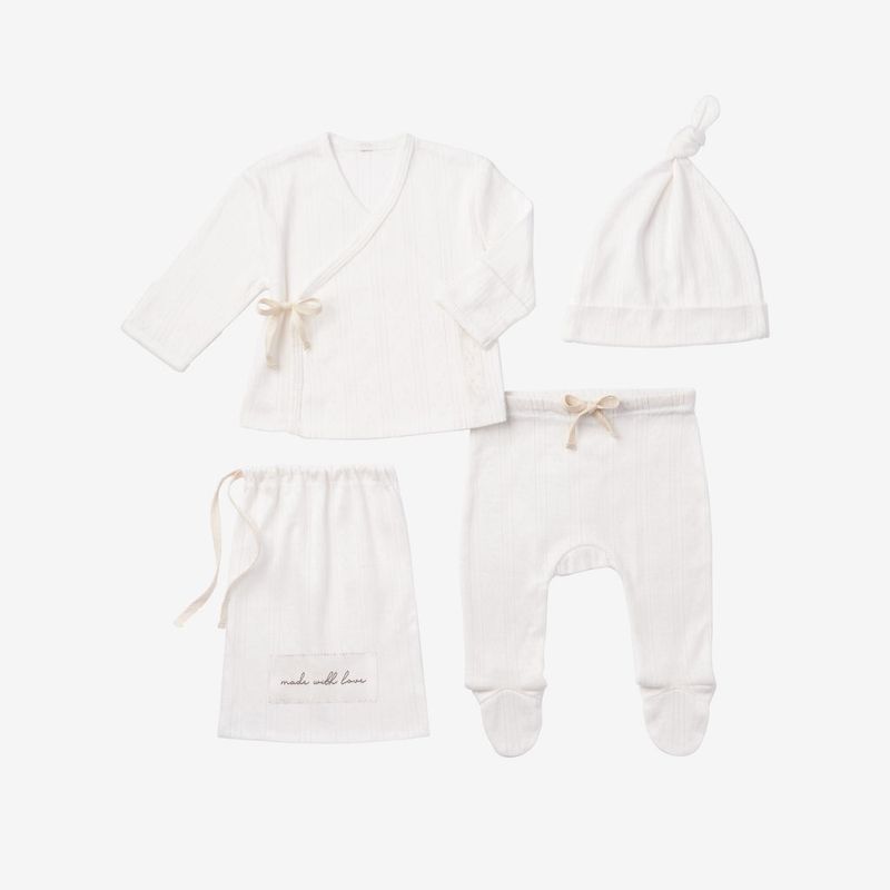 WHITE POINTELLE LAYETTE GIFT SET