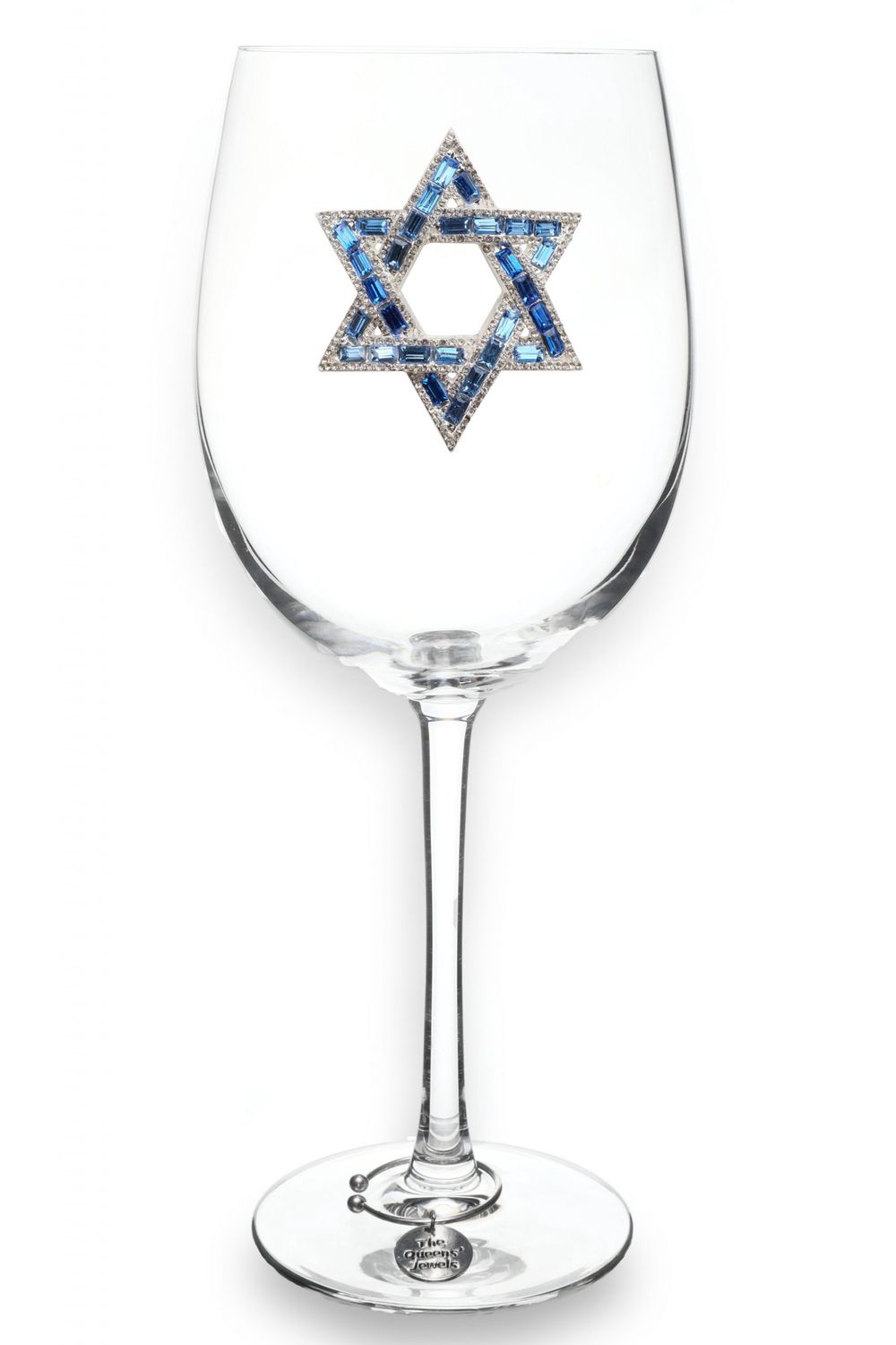 STEMMED STAR OF DAVID WINE GLASS