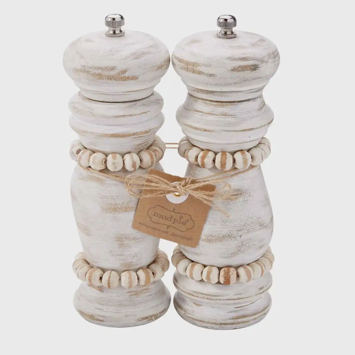 WHITE WOOD SALT &amp; PEPPER GRINDER