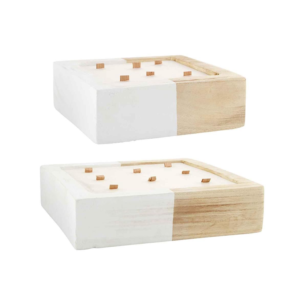 LG Paulownia Square Wood Candle