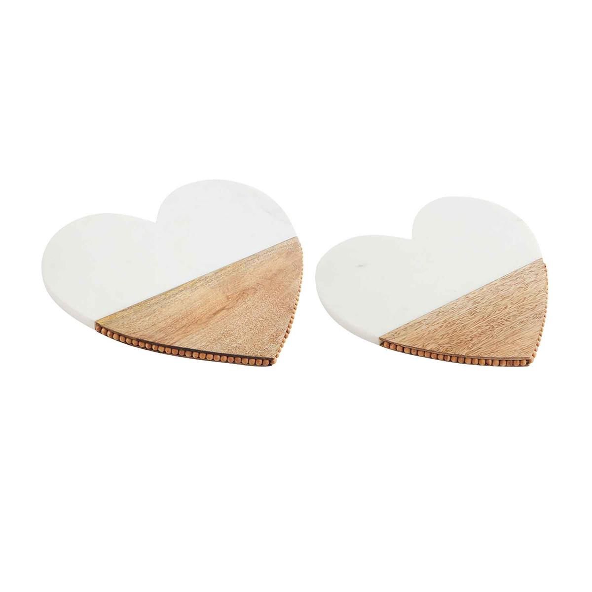 Heart Marble/Wood Platter