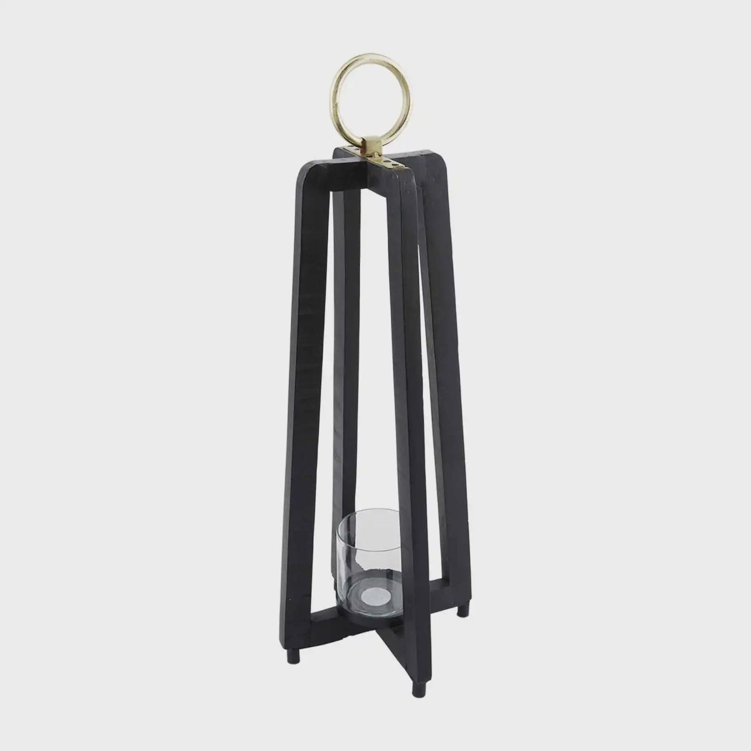 LARGE BLACK TALL LANTERN