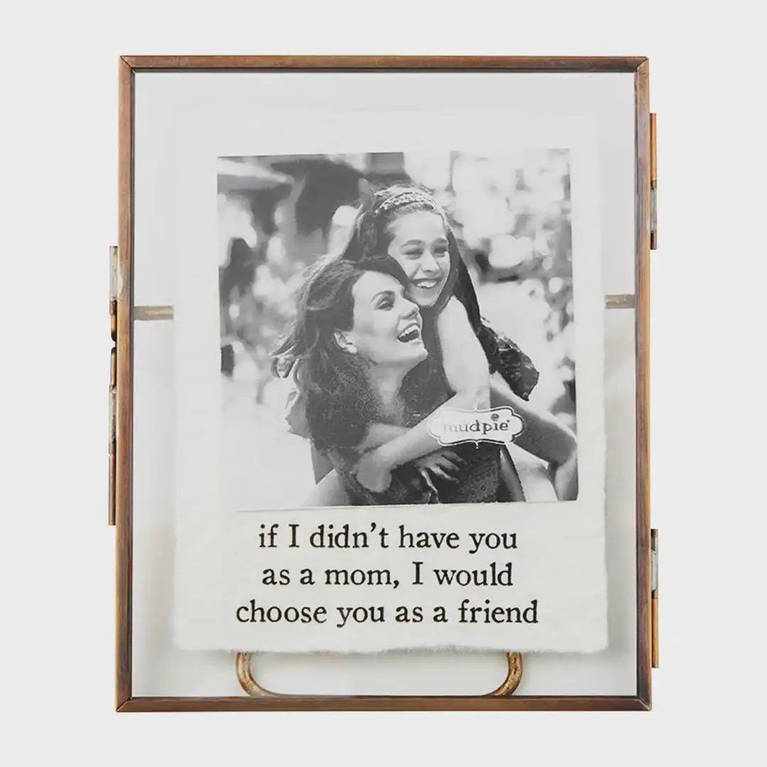 Mom Glass Brass Frame