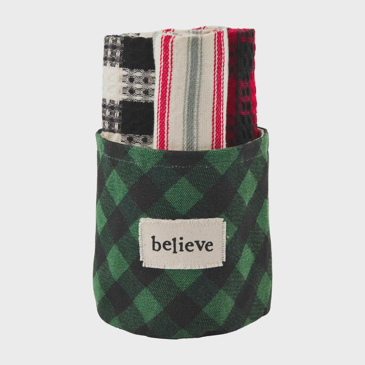 GREEN BUFFALO CHECK TOWEL SET
