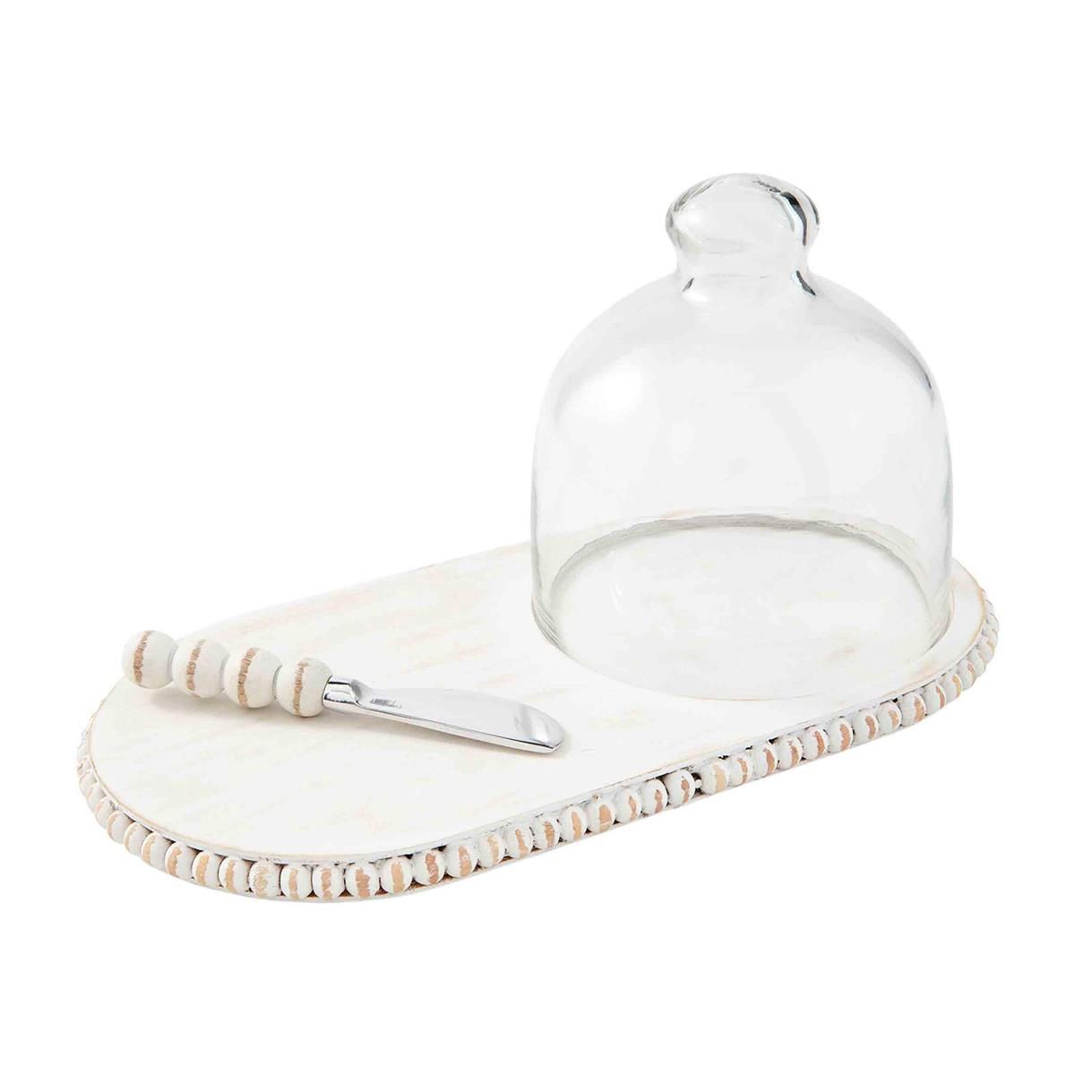 White Bead Tray &amp; Cloche Set