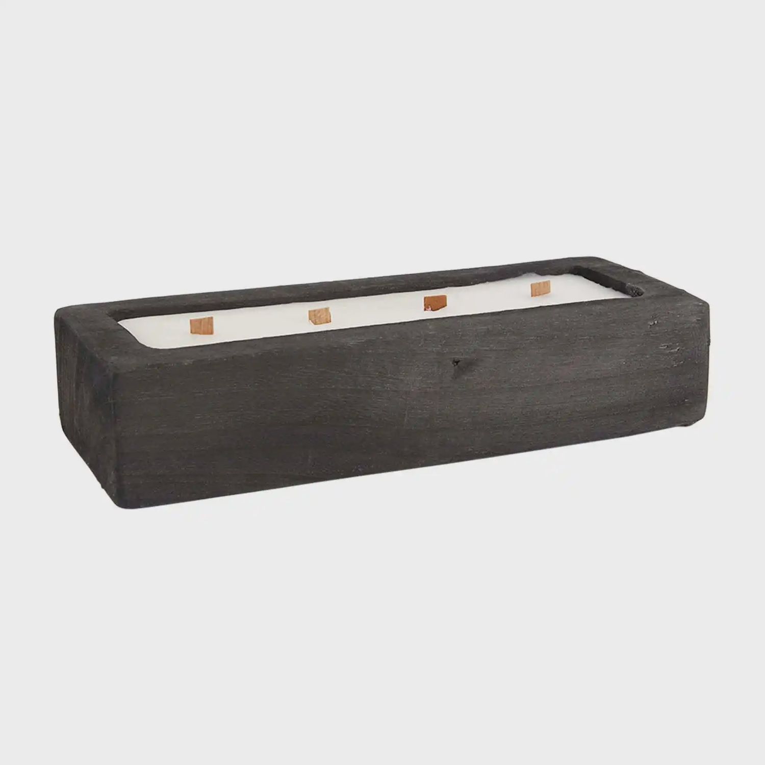 LONG BLACK WOOD CANDLE