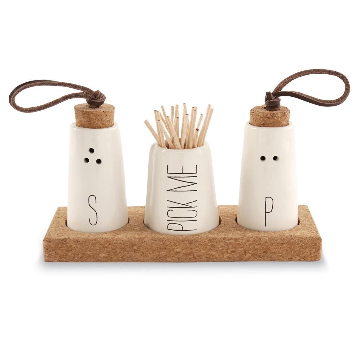 Salt, Pepper &amp; Toothpick Holder Set