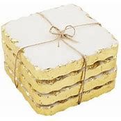 Gold Marble Coaster Set