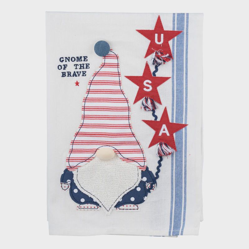 Gnome of the Brave Tea Towel