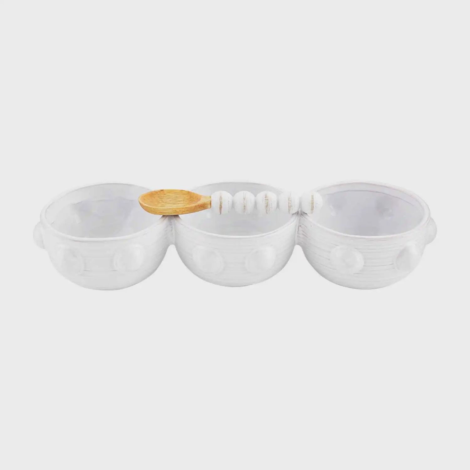 BEADED TRIPLE DIP DISH SET