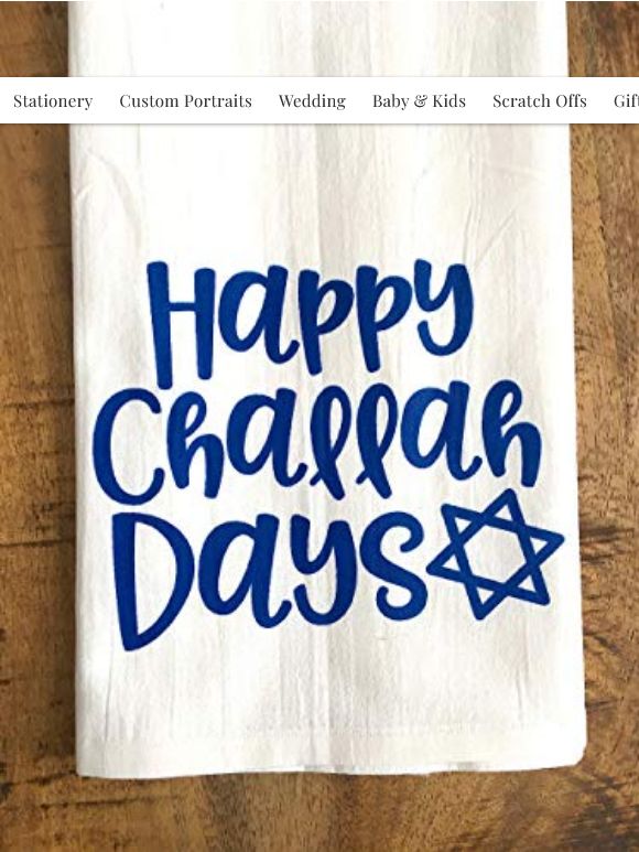 Happy Challah Days Tea Towel