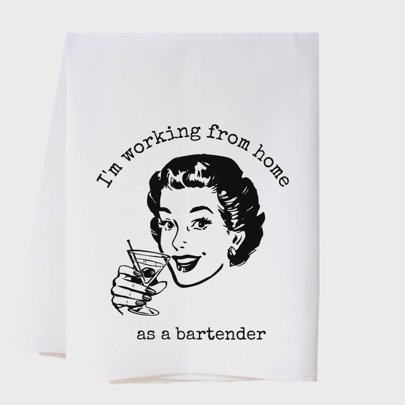 Working From Home Tea Towel